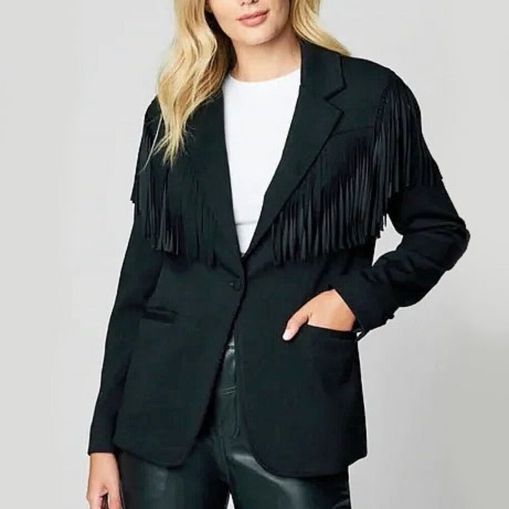 Strut & Bolt Fringe Blazer